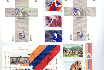 Artsakhın 1993-2009 yıllarında basılmış pulları